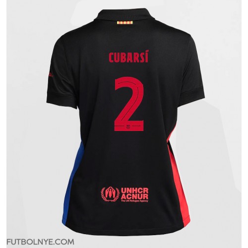 Camiseta Barcelona Pau Cubarsi #2 Visitante Equipación para mujer 2024-25 manga corta